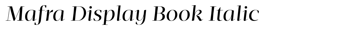 Mafra Display Book Italic image